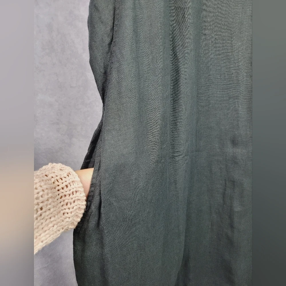 Reistor The Hemp Noir Reading Tea Leaves Dress 100% Hemp Size2XL‎